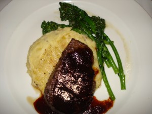 Filet of Beef and Cheesy Yukon Potatoes