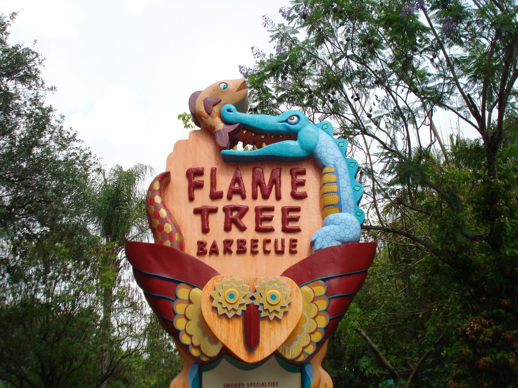 Flame Tree Barbecue sign