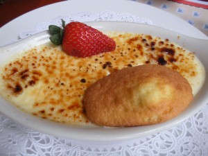 Creme Brulee with Madeleine