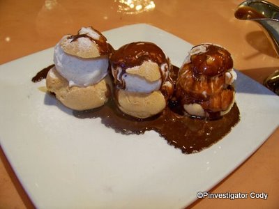 Profiteroles with Hot Chocolate Sauce