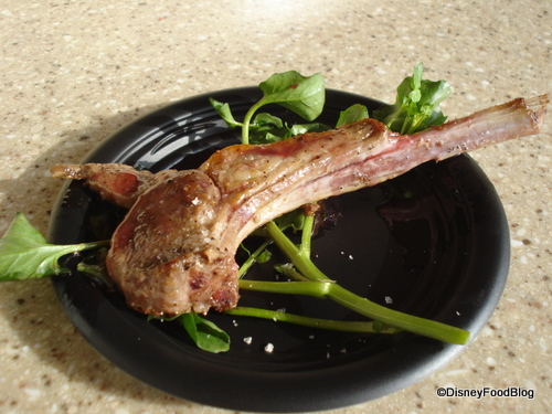 Grilled Lamb Chop, Red Wine Sauce, Murray River Sea Salt