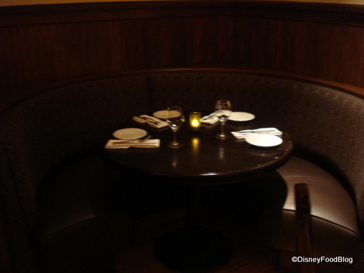 There is some booth seating around the perimeter