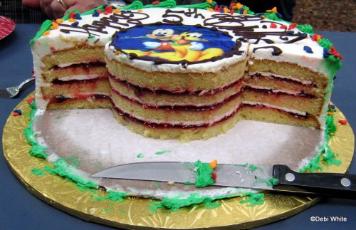 Vanilla Cake with Raspberry Filling