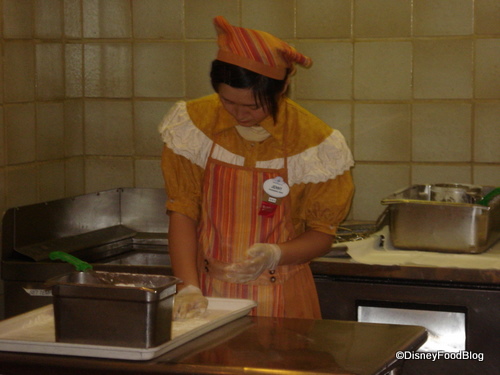Step 1 in making the beignets