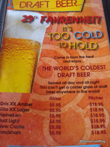 Paradiso 37 Beer Menu