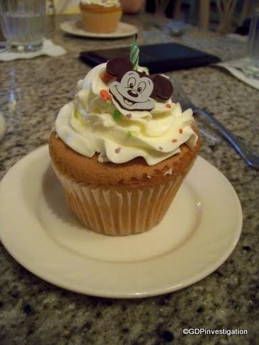 Grand Floridian Cafe Birthday Cupcake