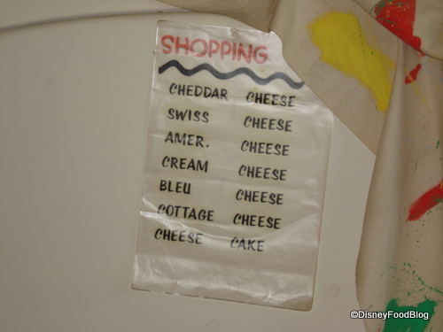 Mickey's Shopping List