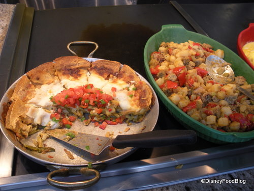 Vegetable Lasagna and Turkey Hash