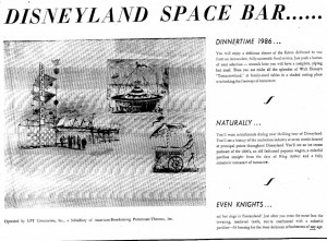 Disneyland Space Bar Advertisement