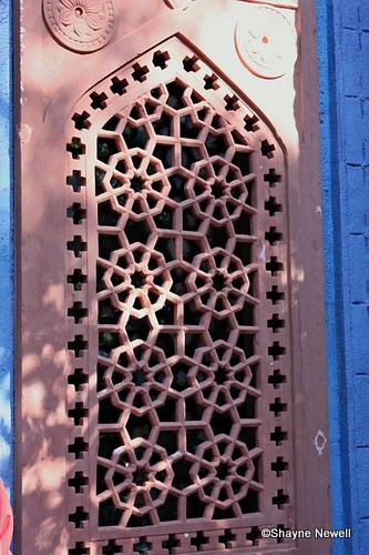 Artistic Window Cover Outside Restaurant
