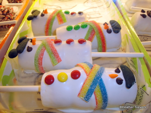 Marshmallow Snowmen Wands