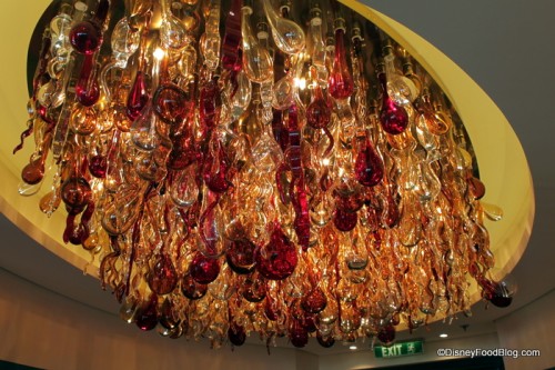 Palo chandelier at entry