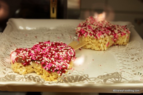 Milk chocolate valentine's day rice krispie treats