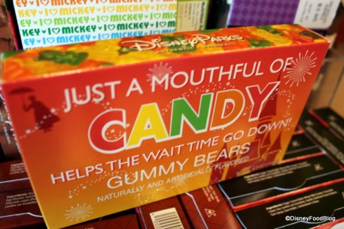 Just a mouthful of candy helps the wait time go down gummy bears