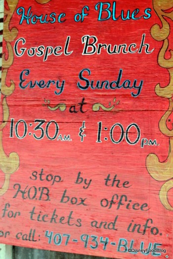 House of Blues Gospel Brunch info