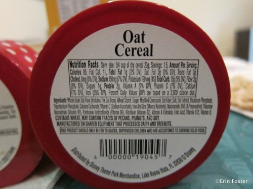 Oat Cereal Nutrition information