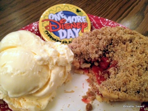 Cherry Pie a la mode at golden horseshoe