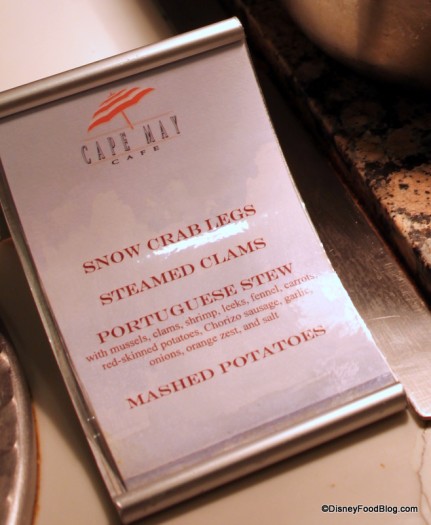 Cape May Cafe Dinner Menu Options