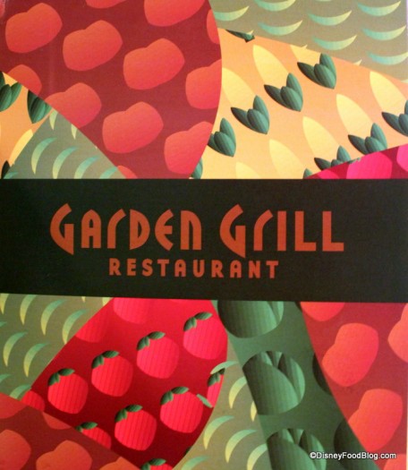 Menu cover at Garden Grill