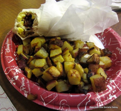 Breakfast Wrap and Potatoes