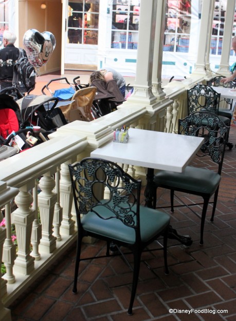 Patio table at Tony's