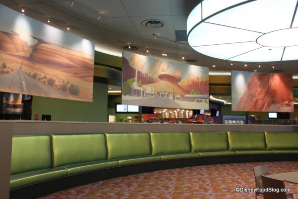 Seating in the Cars Land Dining Room