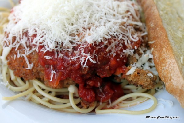 chicken parm close up