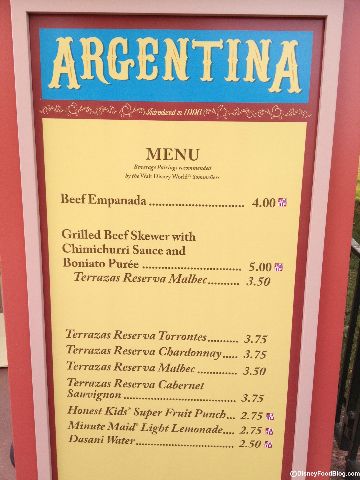 Argentina Menu