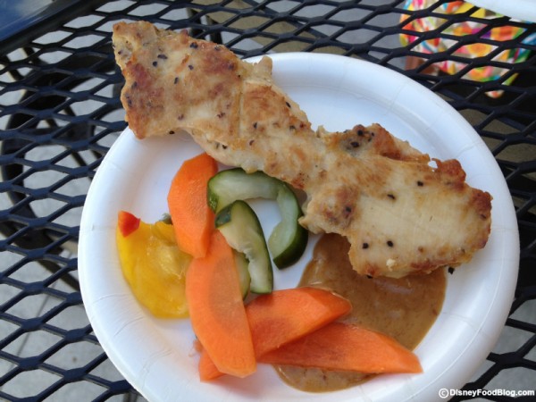 Chicken Satay with Spicy Peanut Sauce and Pickled Vegetables