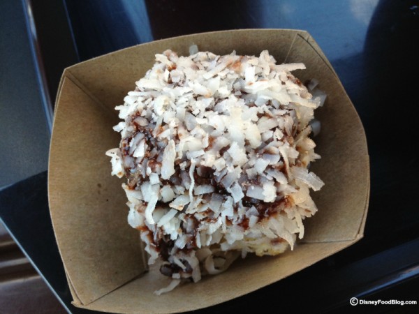 Lamington Yellow Cake Dipped in Chocolate and Shredded Coconut