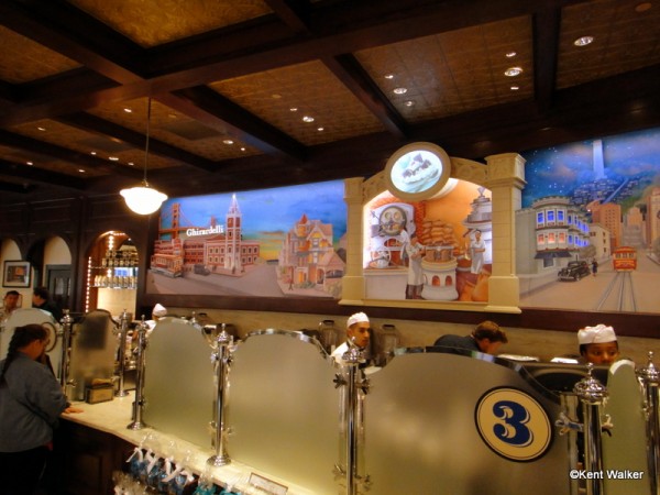 Ghirardelli Pick-Up Order Stations and Mural