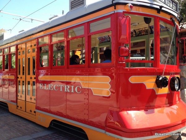 Red Trolley on Buena Vista Streets Entrance