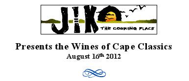 Jiko Wine dinner