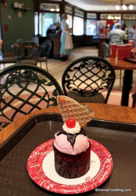 ice cream cupcake at bakery