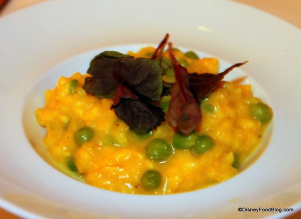 saffron and green pea risotto citricos