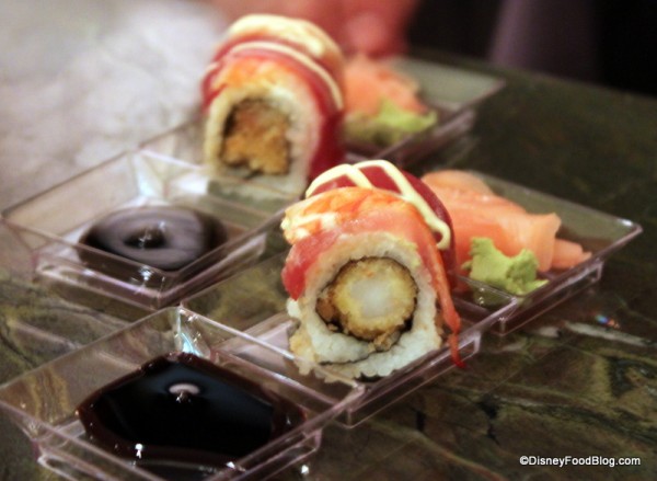 Kimono's Booth Featuring Sushi Rolls