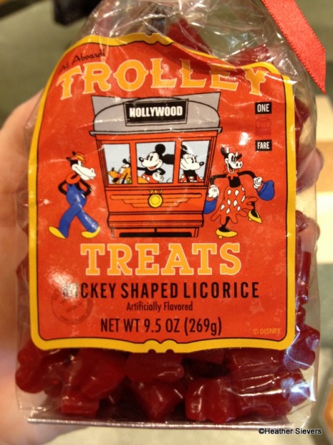 Trolley Treats Candy Line Mickey Shaped Red Licorice