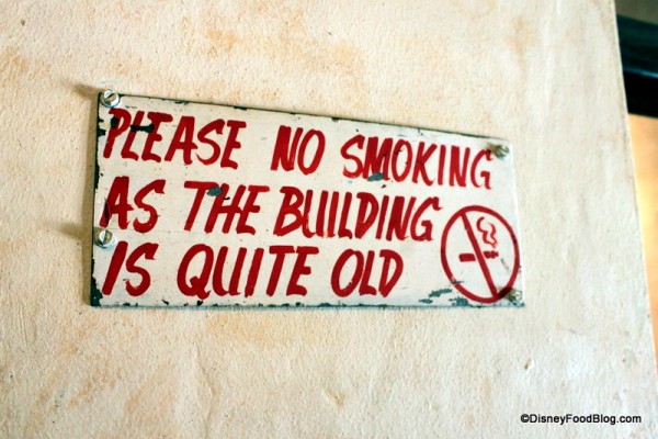 no smoking sign tusker house