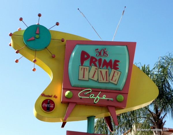50s prime time sign outside