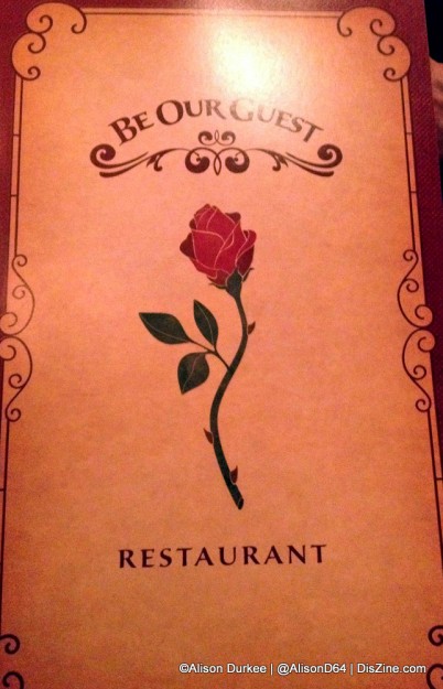 be our guest menu cover