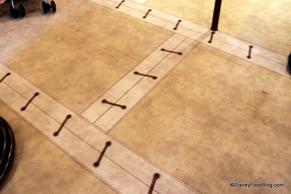 floor looks like a tent stitched together