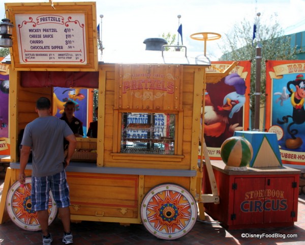 pretzel cart at storybook circus