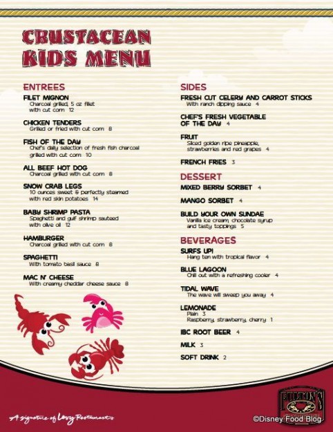 Fulton's Kids Menu