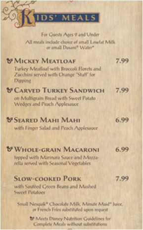 Kids Meals Be Our Guest