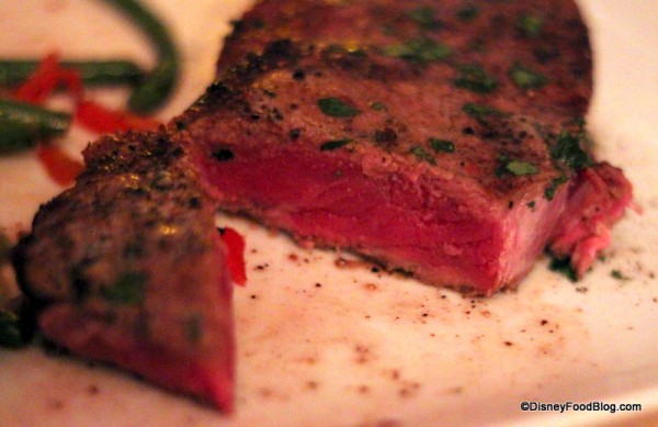 Medium Rare steak inside 2 -- see difference between two