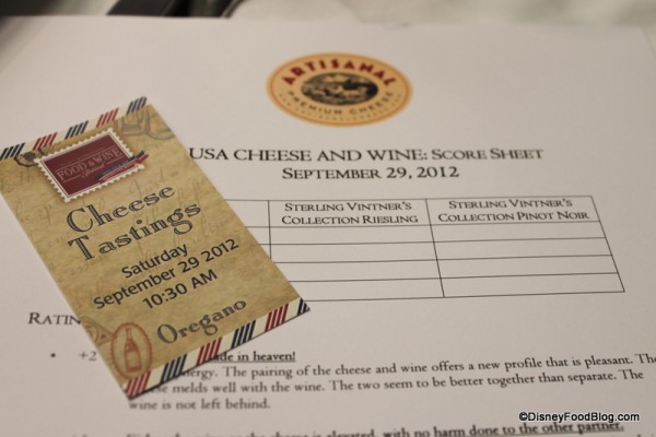 scoring system fw cheese tasting