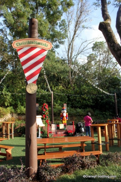 Epcot Prost Holiday Kiosk seating area