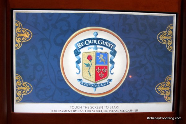 Ordering 1 Be Our Guest lunch