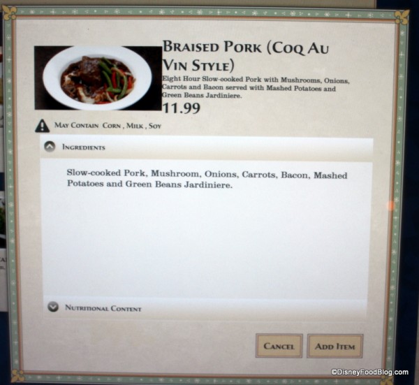 Ordering 11 Be Our Guest lunch