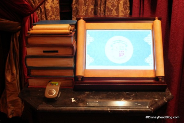 kiosk for ordering Be Our Guest